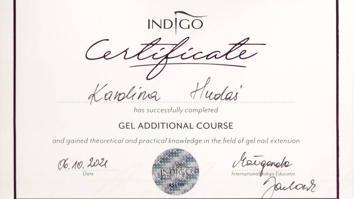 Certyfikat – INDIGO 1